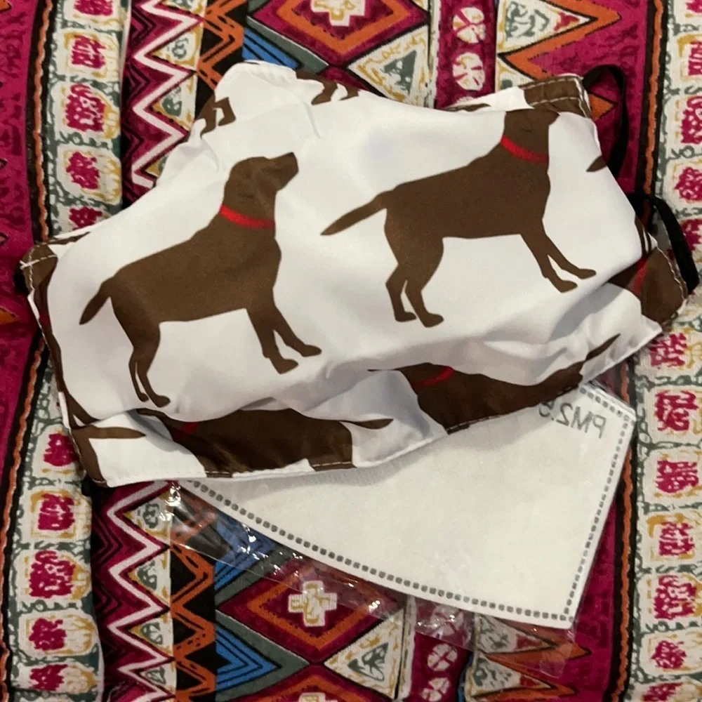 6/$20 New Chocolate lab face mask